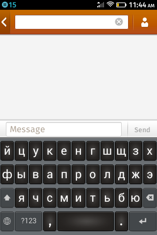 Встроенная клавиатура на ZTE Open на Firefox OS