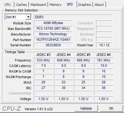 Характеристики оперативной памяти Dell Latitude