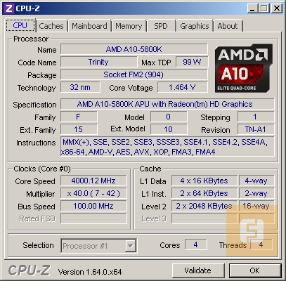 Процессор AMD A10-5800K