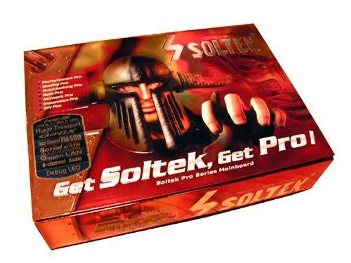 Пример рекламы Soltek на самой продукции