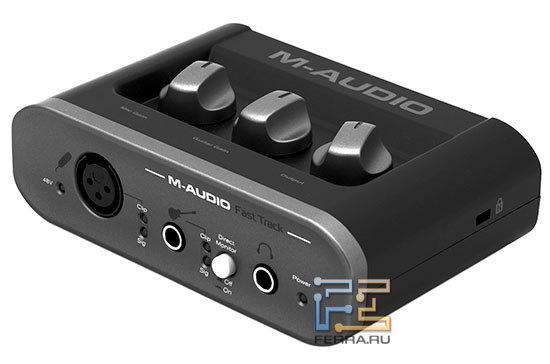 Так выглядит коробка со звуковой картой M-Audio Fast Track