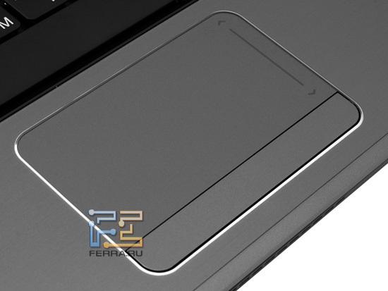 Большой тачпад Acer Aspire 5745G с отмеченной областью для скроллинга