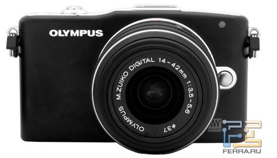 Olympus E-PM1: вид спереди