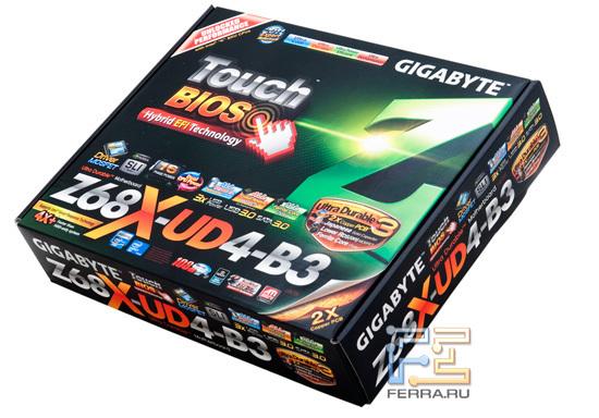 Упаковка материнской платы Gigabyte GA-Z68X-UD4-B3
