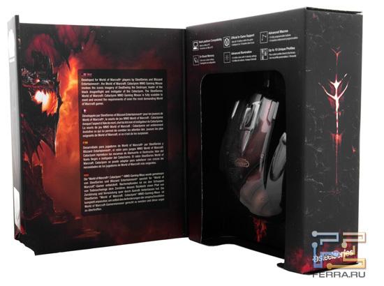 Открыв коробку, можно рассмотреть мышь через прозрачный пластик