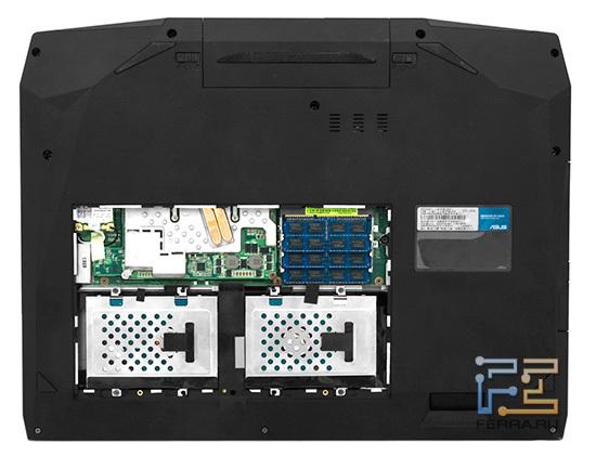 Виднеется часть мощной системы охлаждения G73