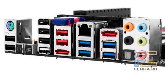 Задняя панель материнской платы ASUS Rampage IV Extreme