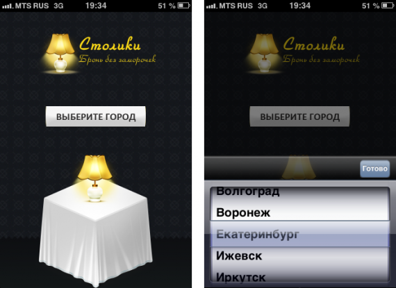 «Столики» — бронирование мест в кафе и ресторанах