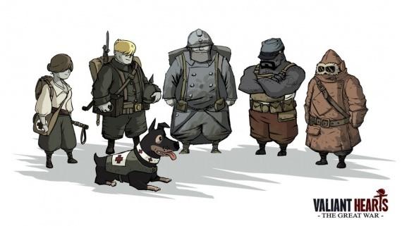 Valiant Hearts: The Great War — 4 героя и собака