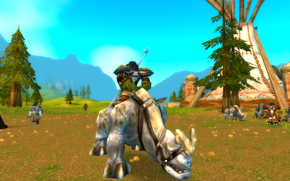 Это не корова едет на носороге. Это таурен только что купил себе кодо