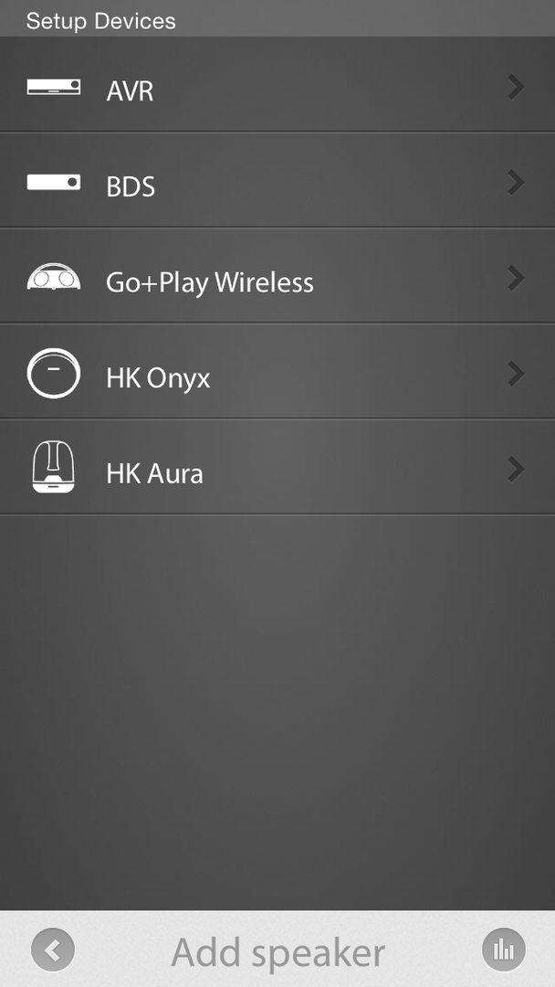 Интерфейс приложения HK Remote