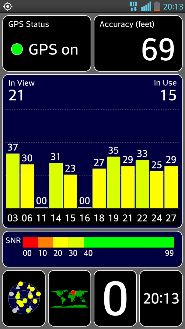 Работа GPS Test