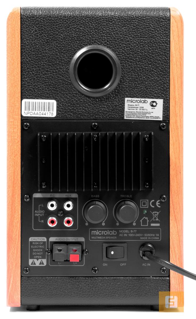 А управление тембром находится на задней панели