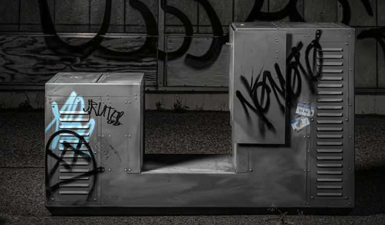 Мотоцикл замаскировали под будку трансформатора, и получился Nomoto