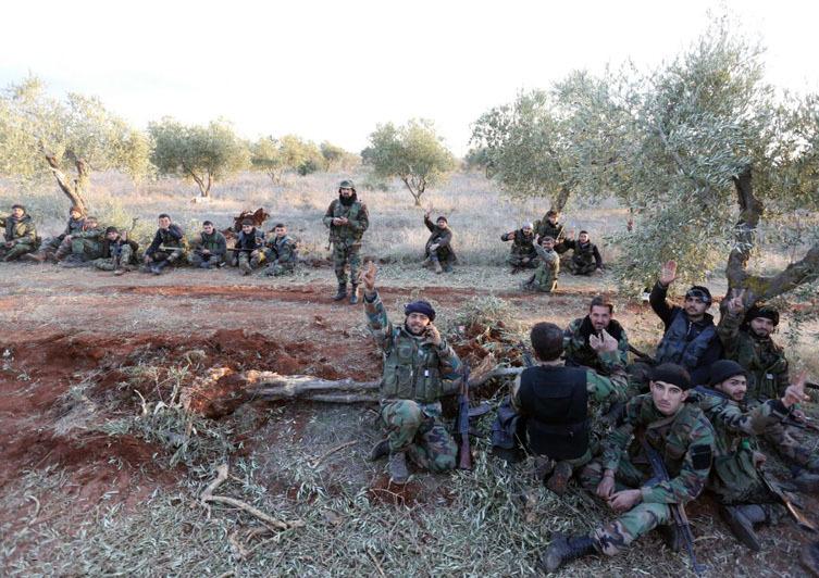 Сирийская армия в северных окрестностях Алеппо, февраль 2016 года