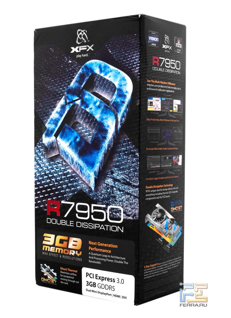 Упаковка видеокарты XFX R7950 Double Dissipation