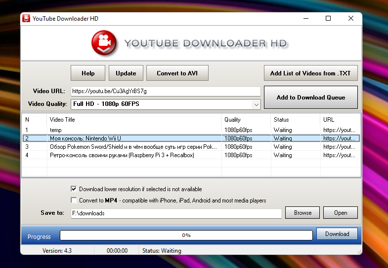 YouTube Downloader HD