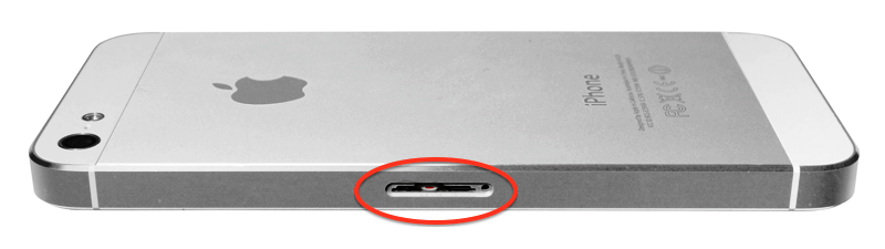 Индикатор влаги в Apple iPhone 5, 5C, 5S