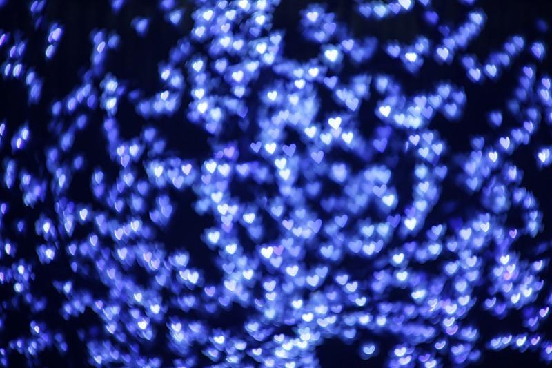 Боке в виде сердечек