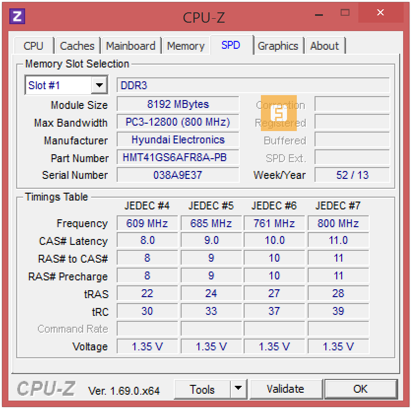 Характеристики ОЗУ в Dell XPS 15