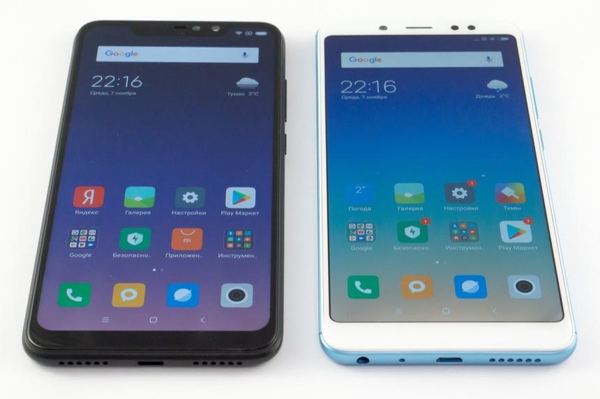 Слева - Note 6 Pro, справа - Note 5 Pro