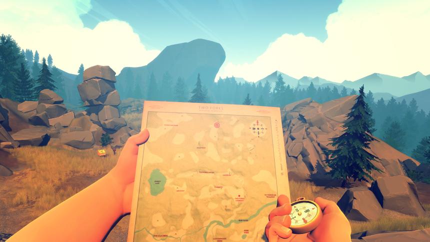 «Мультяшная» графика помогает лучше ориентироваться в Firewatch