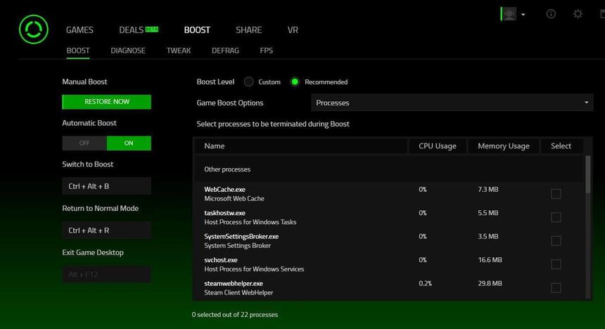 Razer Cortex Game Booster