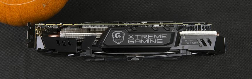 GIGABYTE GeForce GTX 1070 Xtreme Gaming (GV-N1070XTREME-8GD), вид сверху