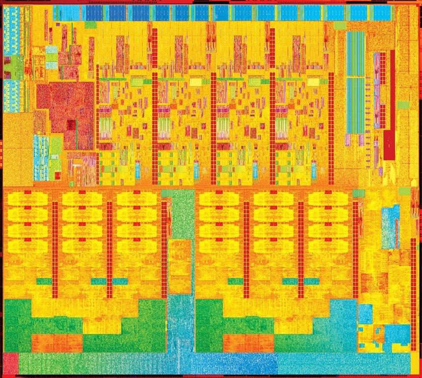 Фотография кристалла настольного процессора Intel Broadwell