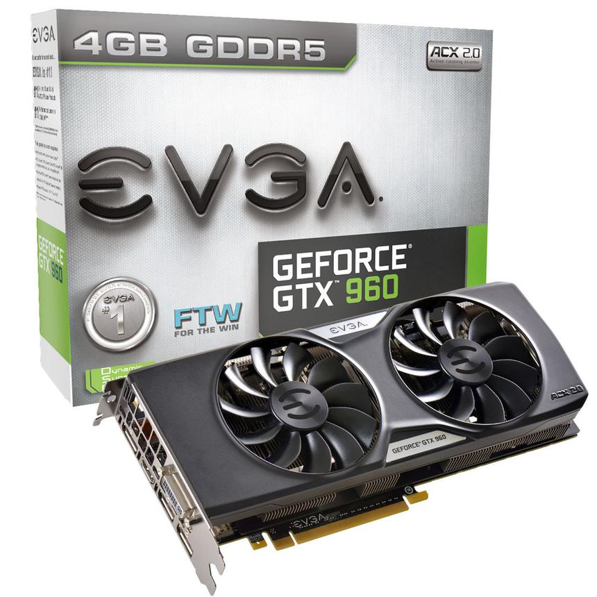 EVGA GeForce GTX 960 4GB FTW ACX 2.0+