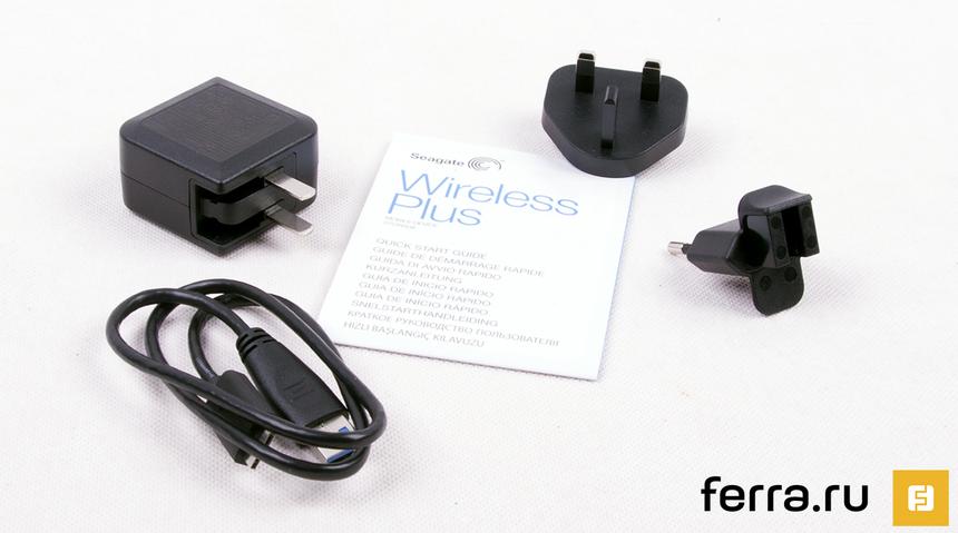 Комплект поставки Seagate Wireless Plus