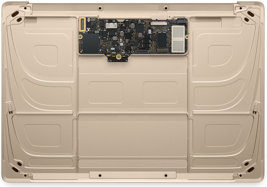 Электроника занимает крохотную долю пространства в новом MacBook (2015)