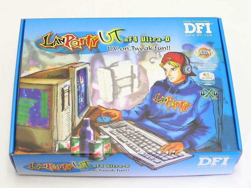 Упаковка материнской платы DFI UT nF4 ULTRA-D