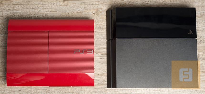 Sony PlayStation 4 в сравнении с Sony PlayStation 3, вид сверху