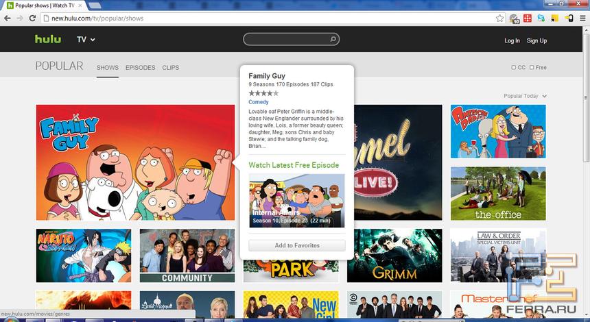 Реклама на Hulu американская, так что тратить свой трафик на российских пользователей сервис не хочет