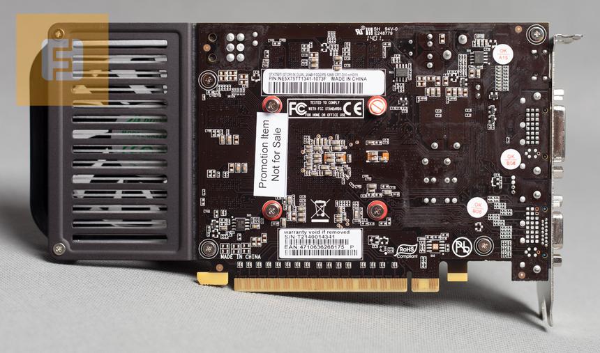 Обратная сторона Palit GeForce GTX 750 Ti StormX Dual