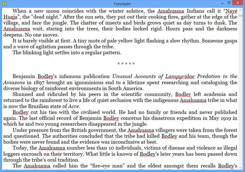 Текстовый редактор в PCMark 8