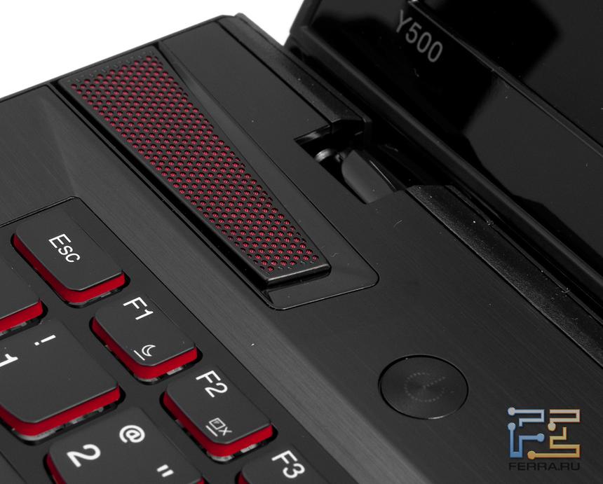 Левый динамик и кнопка включения Lenovo IdeaPad Y500