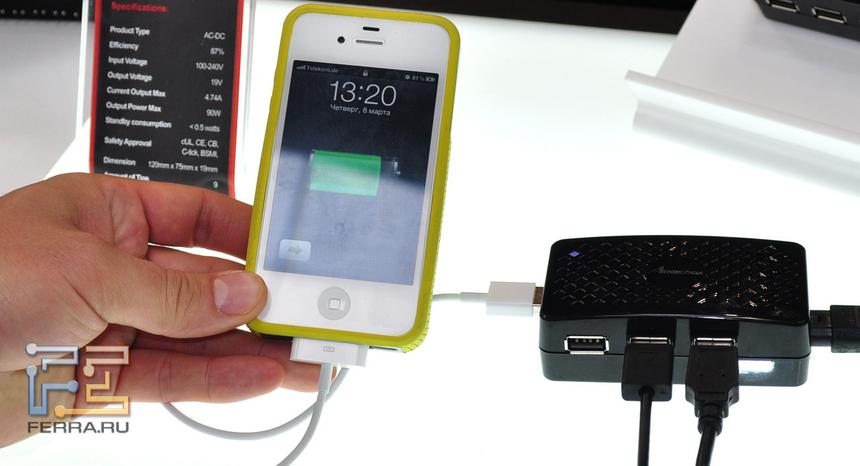 Заряжаем iPhone с помощью Amacrox AC PowerHub