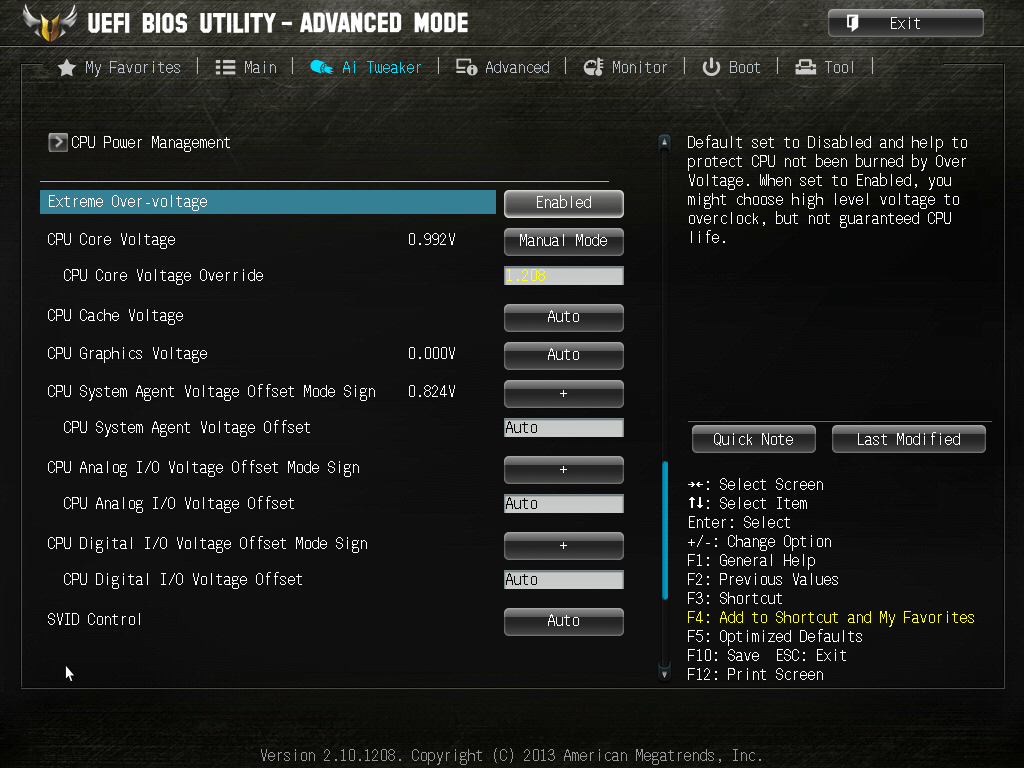 ASUS VANGUARD B85, вкладка AI Tweaker