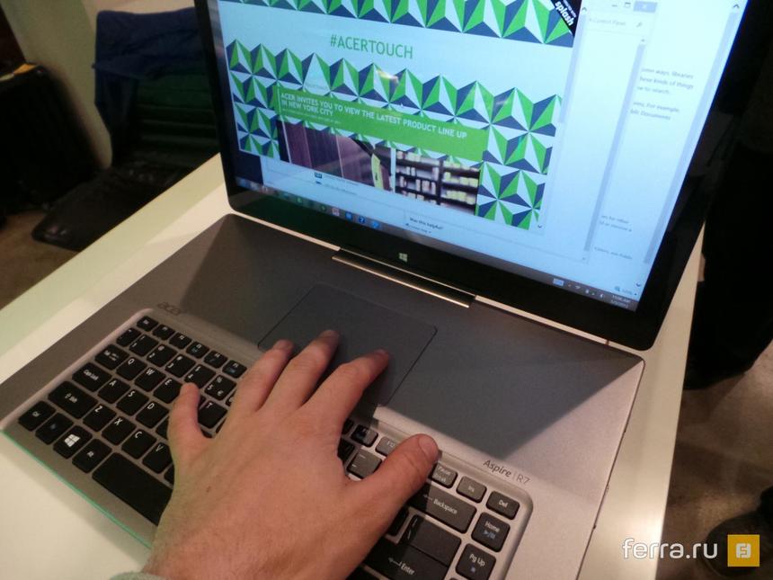 Пользоваться тачпадом в таком перевернутом виде очень непривычно