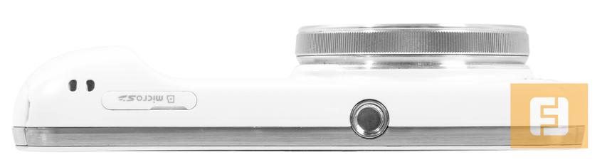 Левая боковая грань смартфона (или нижняя панель камеры) Samsung Galaxy S4 Zoom