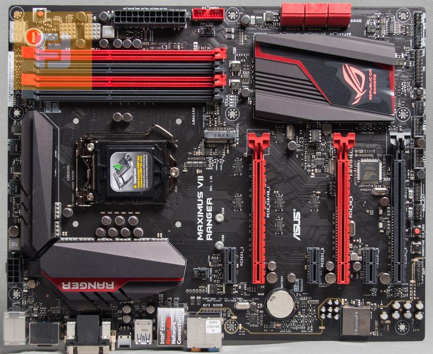 Лицевая сторона ASUS MAXIMUS VII RANGER