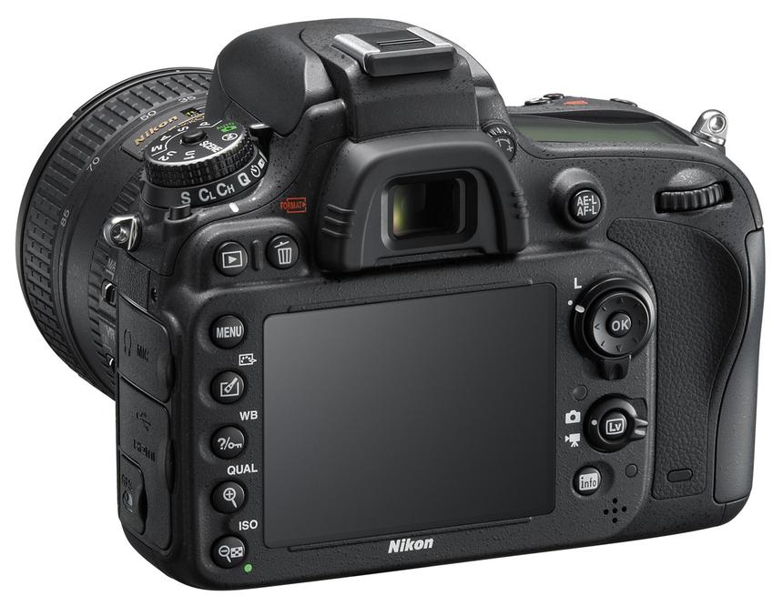 Тыльная сторона корпуса Nikon D600