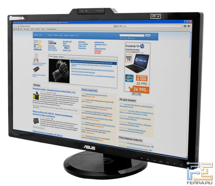 Монитор ASUS VG278, вид в три четверти