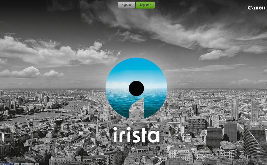 Стартовая страница сервиса Irista