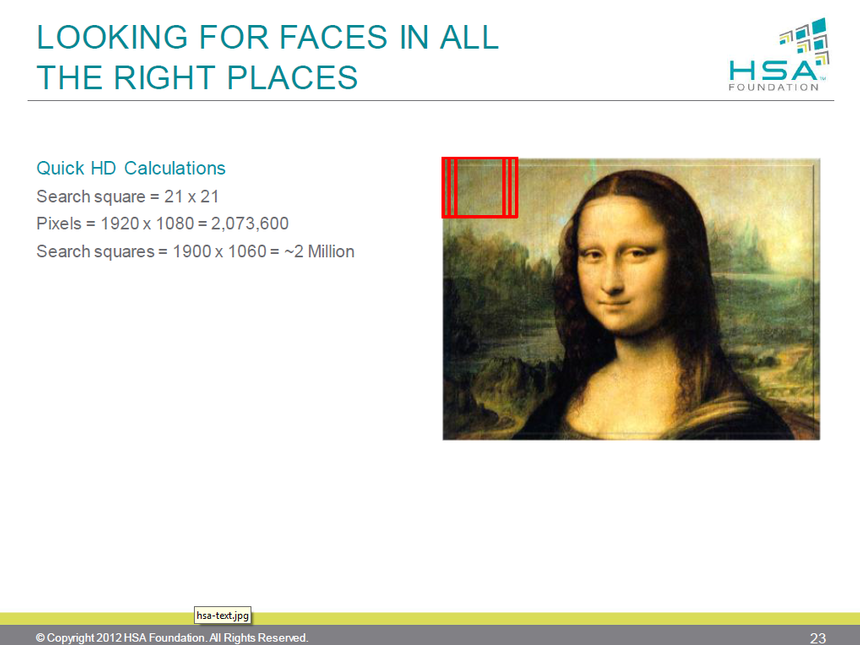 Первичный анализ изображения платформой HSA