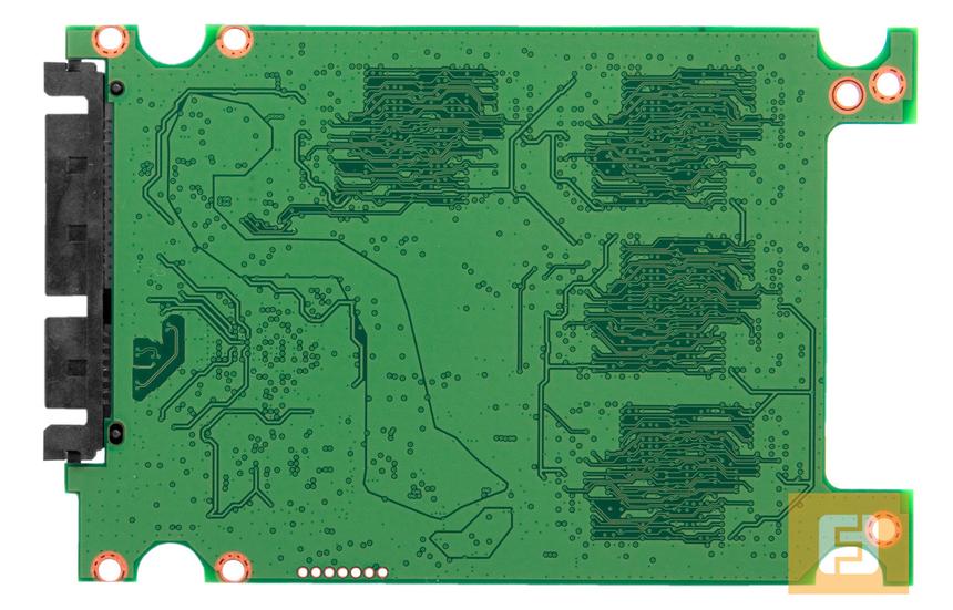 Печатная плата Samsung 840 Pro, тыльная сторона