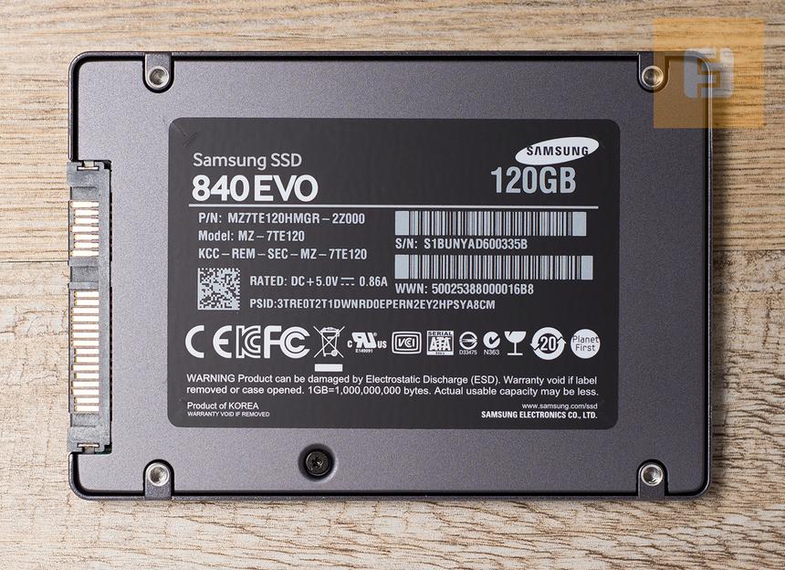 Тыльная сторона Samsung 840 EVO