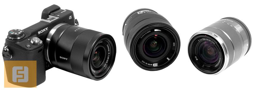 Общий вид Sony NEX-6 с объективами